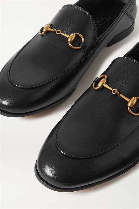 gucci brixton skull-patch leather loafers|Gucci horse bit collapsible loafers.